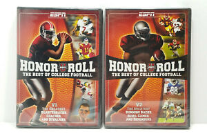 ESPNU Honor Roll: The Best of College Football - Vol. 1 and 2 (DVD, 2007) NEW