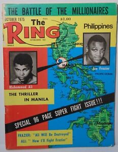 Vtg 1975 The Ring Boxing Magazine Thriller In Manila Muhammad Ali vs Joe Frazier