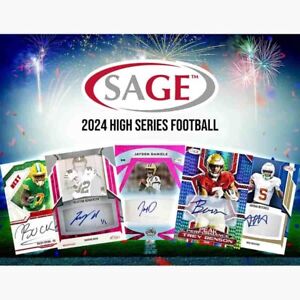 2024 Sage Football High Series Hobby BOX Factory Sealed 24SAFHI
