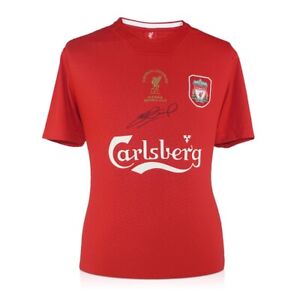 Steven Gerrard Signed 2005 Liverpool Football Jersey
