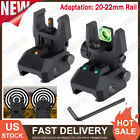 Tactical Fold Back Up Iron Sight Flip Up Sights Front & Rear For Picatinny  Rail