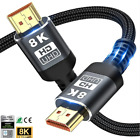 3fT - 8K 4K HDMI 2.1 2.0 Cable Gold UHD HDTV Ultra HD High Speed HDMI Cord HD