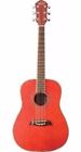 Oscar Schmidt OGHSTR-A Trans Red 1/2 Size Acoustic Guitar with Select Spruce Top