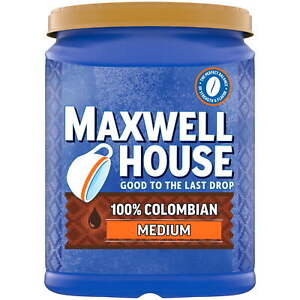 Maxwell House Medium Roast 100% Colombian Ground Coffee 37.7 Oz Canister Rich