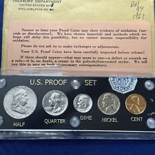Gem 1961 US Mint Silver Proof Set In  Brand New Vintage Capital Holder OGP #BN94