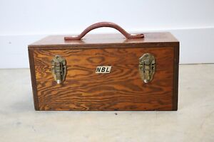 Vintage wood tool box storage chest art supplies models