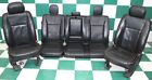 *WEAR* 17' F350 Crew Black Leather Dial Power Front Buckets Backseat Set Seats (For: Ford F-250 Super Duty Platinum)