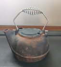 Vintage Cast Iron Tea Kettle, Coffee Pot,  Lid, .  9.3 lbs