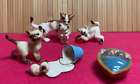 Vintage Miniature Cats, Kittens & Mice - Very Detailed Bone China Collectibles