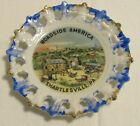 Vintage Roadside America Shartlesville, PA Gold Edge Souvenir Collectors Plate