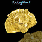 Men's Gold Lion Head Ring 10k 14k