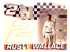 2002 RUSTY WALLACE CROSS PEN/MILLER LITE FORD NASCAR CUP POSTCARD