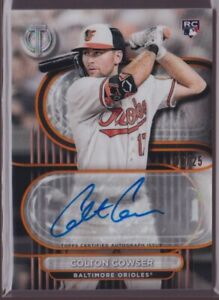 New Listing2024 Topps Tribute Colton Cowser Rookie On-Card Auto RC Orange /25 Orioles