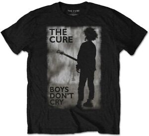 The Cure Boys Dont Cry Poster Black T-Shirt Plus Sizing NEW OFFICIAL