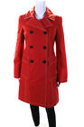 Michael Michael Kors Womens Double Breasted Trench Coat Red Cotton Size Small