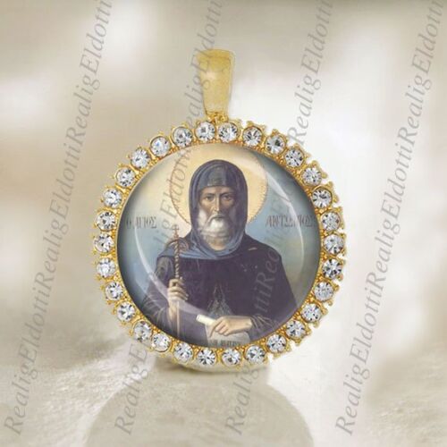 St Anthony of Egypt Medal Catholic Gold Tone Jewelry NEW