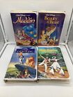 4x Walt Disney VHS Lot - Aladdin, Lion King, Beauty and the Beast, Mary Poppins