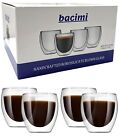 Bacimi Double Wall Insulated Borosilicate Clear Glass Espresso cups 150ML / 5oz