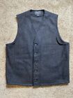 Filson Men’s Charcoal Gray Mackinaw Wool Vest Size Large Made in USA