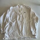 VINTAGE Reebok Mens SweaterLarge White 1/4 Zip Pullover Logo Casual Made In USA