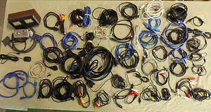 Treasure Chest of Cables :Audio, Video,  Computer Cables, Watt Meter. RF Amp