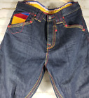 Vintage Coogi Mens Denim 36x34 Blue Jeans Baggy 90s Embroidered Multicolored