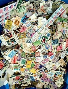 USED lot of over 1000+ mixed US stamps off paper - GREAT value!