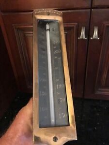 Antique Cochrane Thermometer Co. Phila Penna Brass  Industrial Steampunk Rare!
