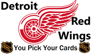 You Pick Your Cards - Detroit Red Wings Team - NHL Hockey Card Selection