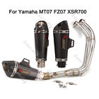 51mm Exhaust Pipe Muffler Front Pipe Slip on For Yamaha MT-07 FZ07 XSR700 YZF-R7