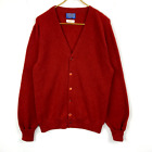 Vintage Pendleton Wool Cardigan Medium Sweater Red Button Up V-Neck
