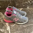 New Balance Womens 990 V4 Gray Pink Athletic Road Running Shoes W990GP4 Size 8 B