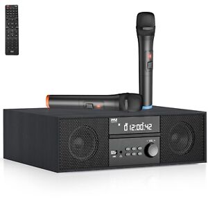 Pyle Home CD Stereo System with Wireless Microphone-Multimedia Disc Player