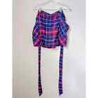 Urban Outfitters Tie Plaid Mini Skirt, Size S