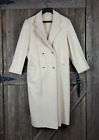 Manchester Editions 100% Cashmere Trench Coat Womens Sz 14 Cream Button Closure