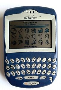 WORKING Vintage Collectible Blackberry 7280 RIM Cingular Blue Smartphone