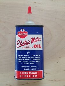 WM Penn Electric Motor Oil Tin Can 60's Household Oil Vintage NOS 4Oz Can Sealed