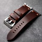 Retro Genuine Leather Watch Band Strap For Apple Watch Ultra 2 49mm Series 9 8 7