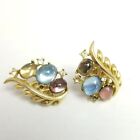 Crown Trifari 1956 Reflections Jewels of Fantasy Multicolor Cabochon Earrings