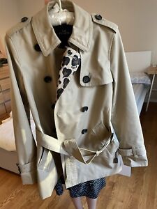 Coach Solid Short Trench Coat in Porcelain Size XXS