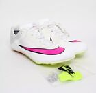 Nike Zoom Rival Sprint Track Spikes DC8753-101 White Pink Mens Size 10 NEW