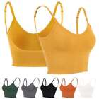 Womens Padded Sports Bra Crop Top Wireless Yoga Push Up Vest Cami Top S/M L/XL