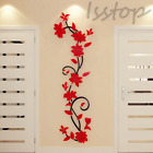 3D Rattan Flower Stickers for Wall Door Living Room Bedroom Decal DIY Decor US
