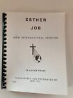 Esther Job NIV Large Print Bible Lutheran Braille Workers LBW 2004 Spiral Bound