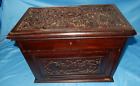 CARVED DRAGON TOPPED FRONT SWIVEL SMOKING CABINET  ( 403 ) FROM LARGE COLLECTION