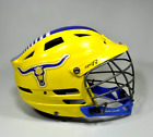 Cascade CPV-R LACROSSE Helmet Yellow & Blue w Face Mask 3D Dallas Longhorn S/M