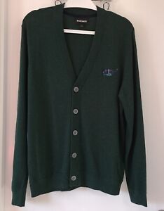 NWOT BONOBOS Grandpa Cardigan Sweater Men's Green Novelty Turtle Embroidery