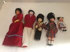 Lot Of Old Dolls Scottish Dutch British Native American Hispanic