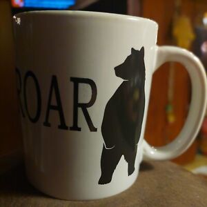 Standing Black Bear Silhouette Roar Coffee Mug