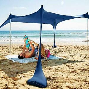 SUN NINJA Pop Up Beach Tent Sun Shelter UPF50+,Ground Pegs and Stability Poles